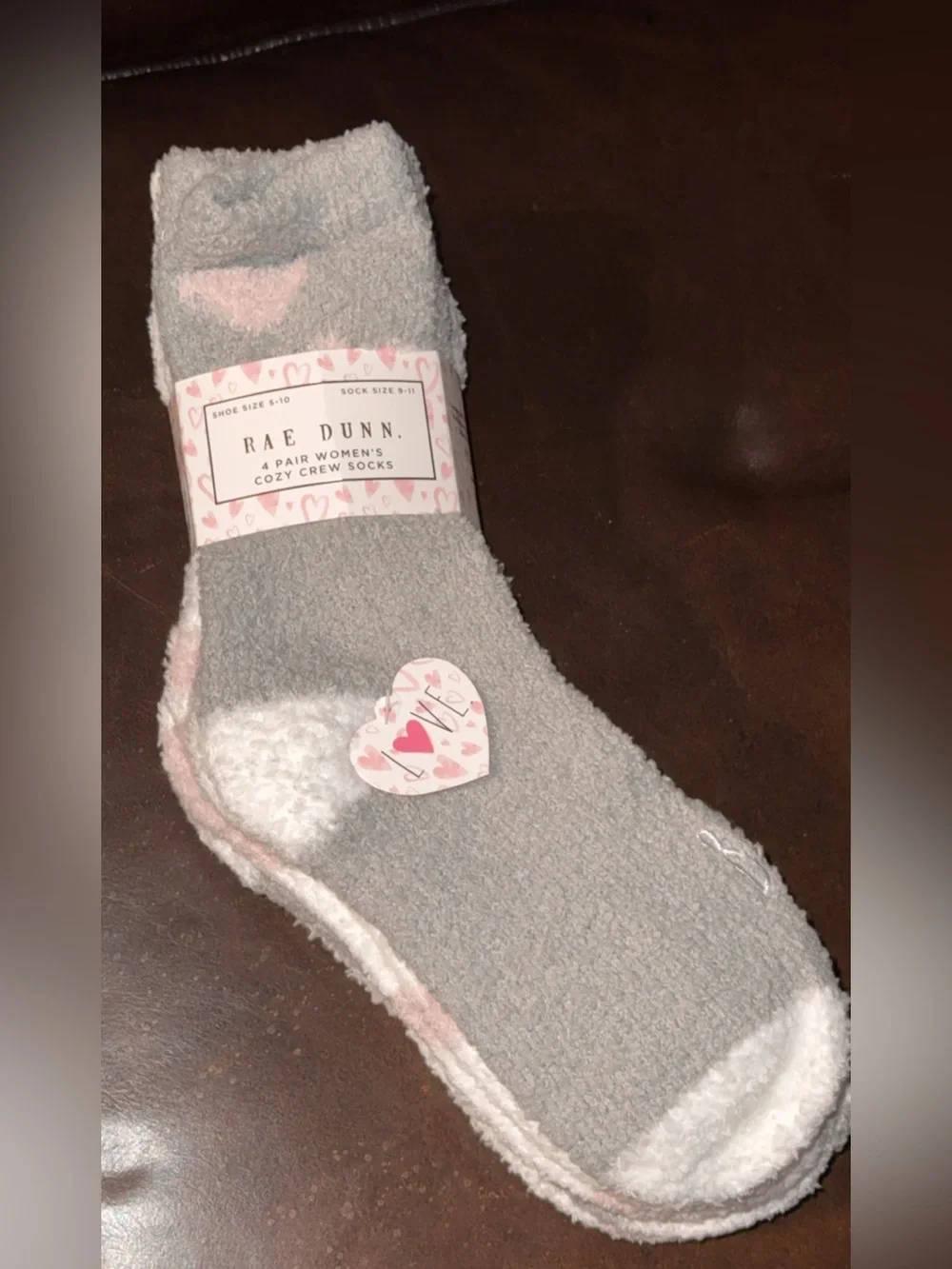 NWT RAE DUNN 4 Pair cozy crew socks